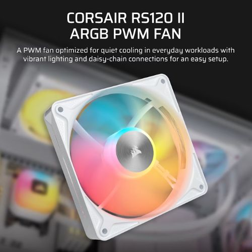 Corsair RS120 II ARGB White 120mm Cabinet Fan